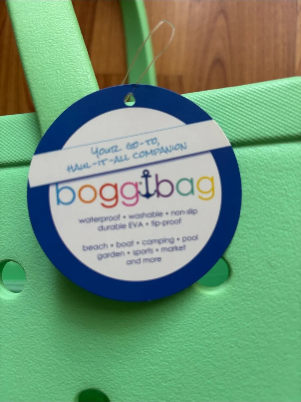 BOGG BAG Mint Green Perforated Tote with Long Handles